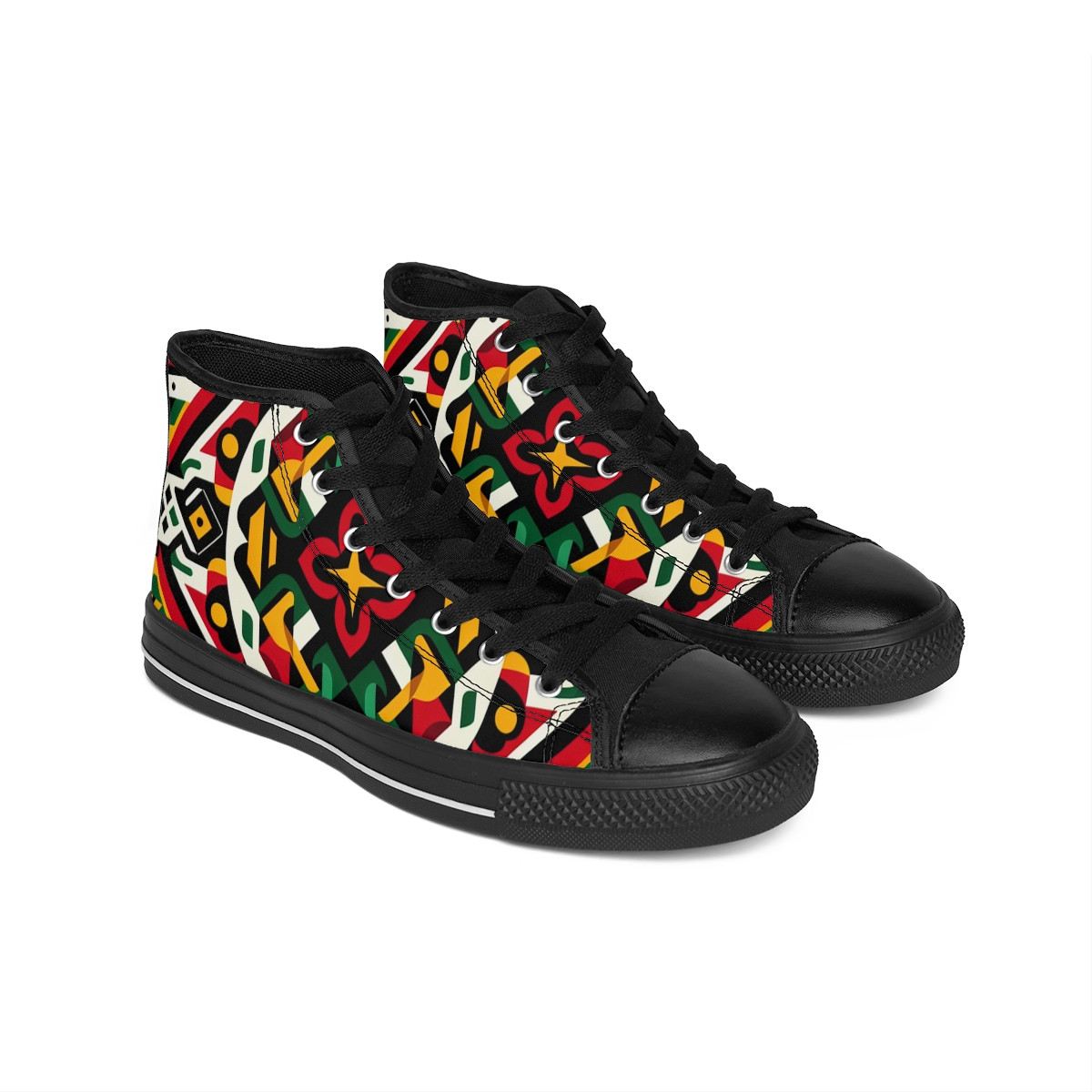 "AfroStride Kente Kicks" - Men's Classic Sneakers