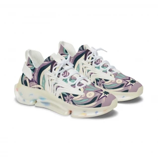 "AshantiStride: Afrocentric Kente Kicksters" - Women's Mesh Sneaker