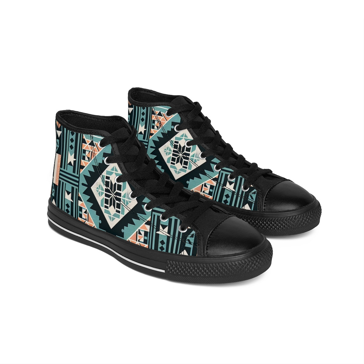 "Heritage Stride Kente Kicks" - Men's Classic Sneakers