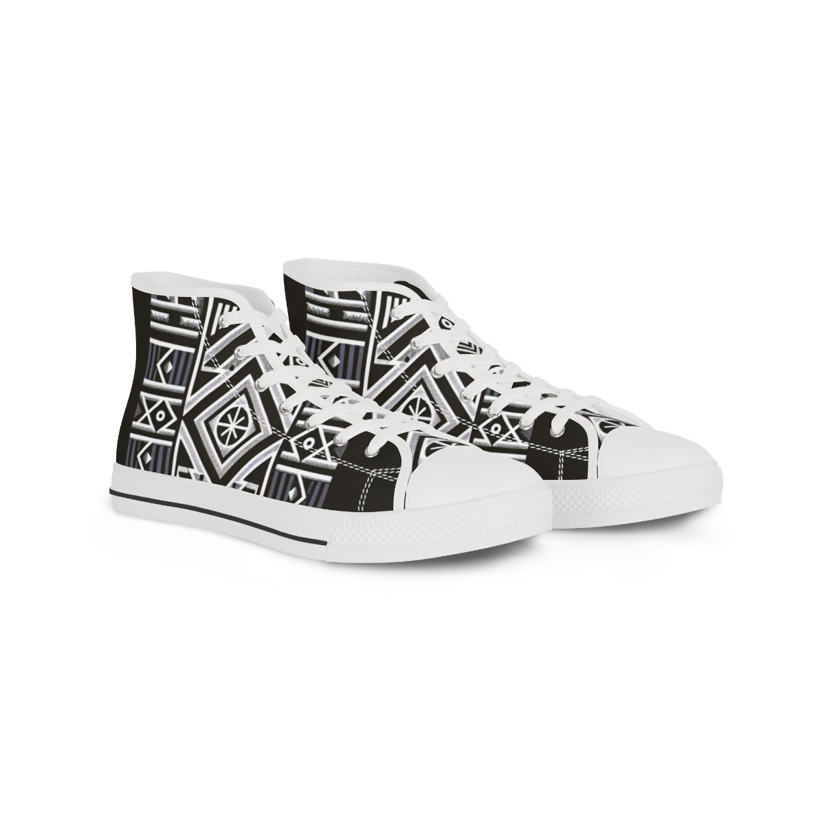 "Kente Royale Footsteps" - Men's High top Sneakers