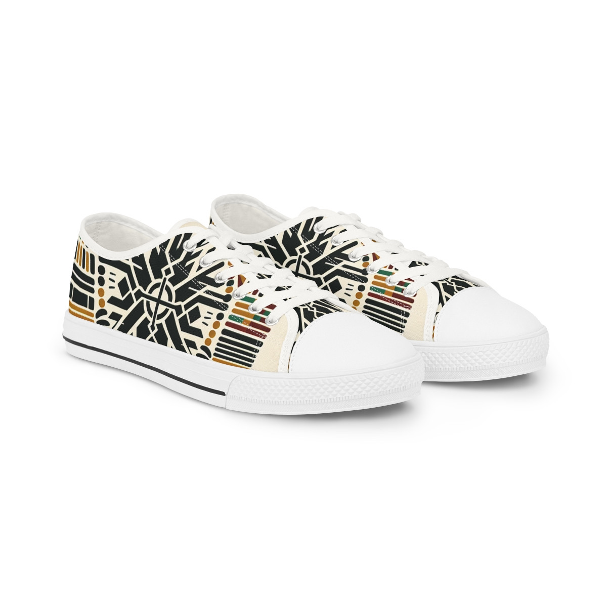 "Heritage Stride Kente Kicks" - Men's Lowtop Sneakers