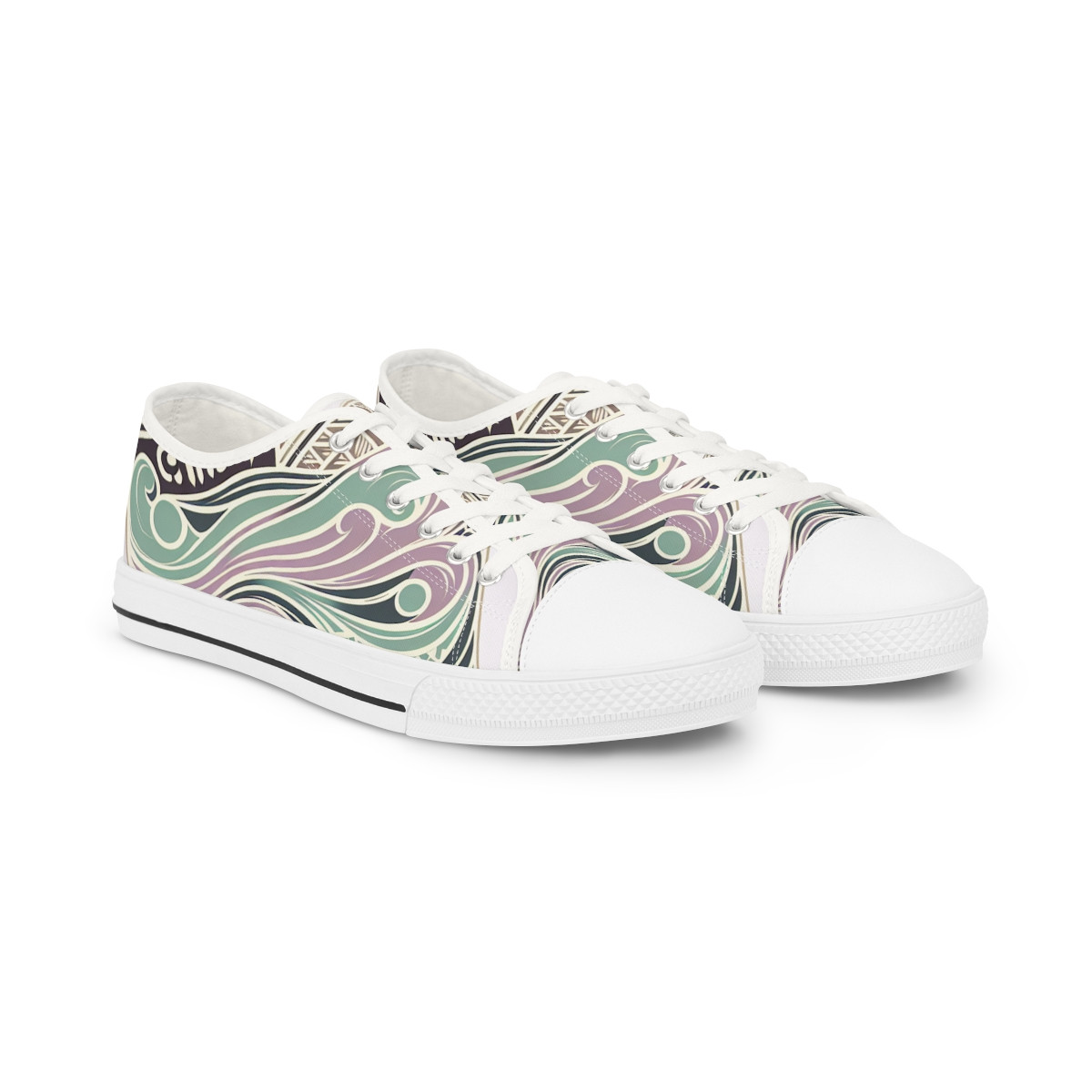 "AfroRhythm Kente Kicks" - Men's Lowtop Sneakers