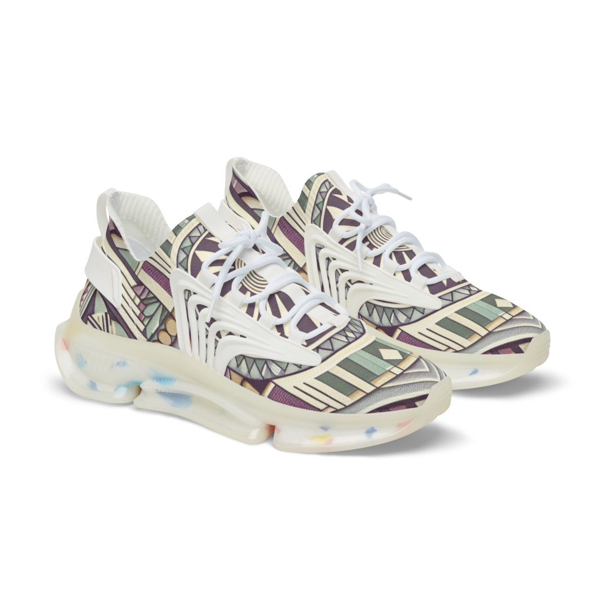 "KenteKicks: Afrocentric Groove Sneakers" - Men's Mesh Sneaker
