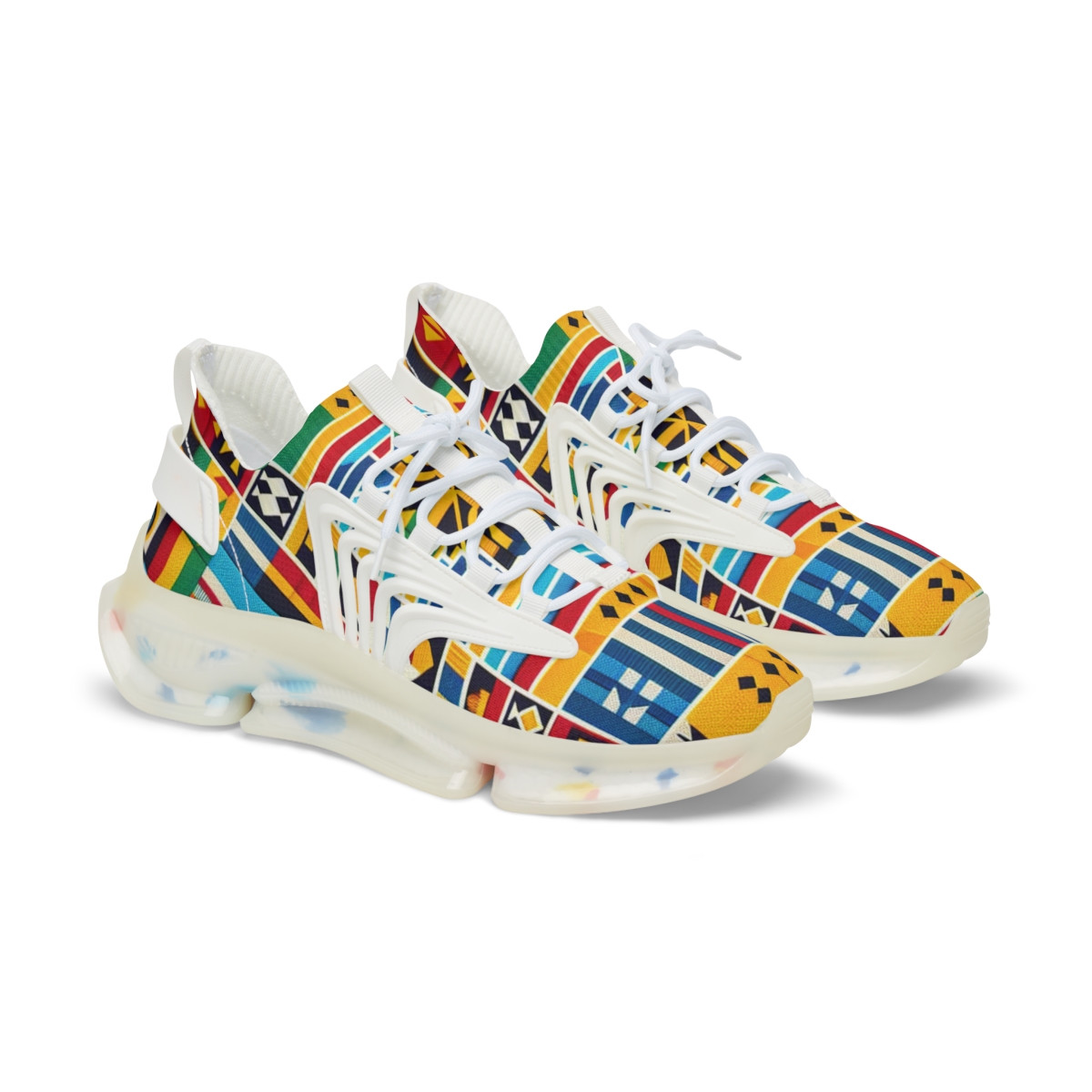 "AfroKicks: Kente Mastery Edition" - Men's Mesh Sneaker