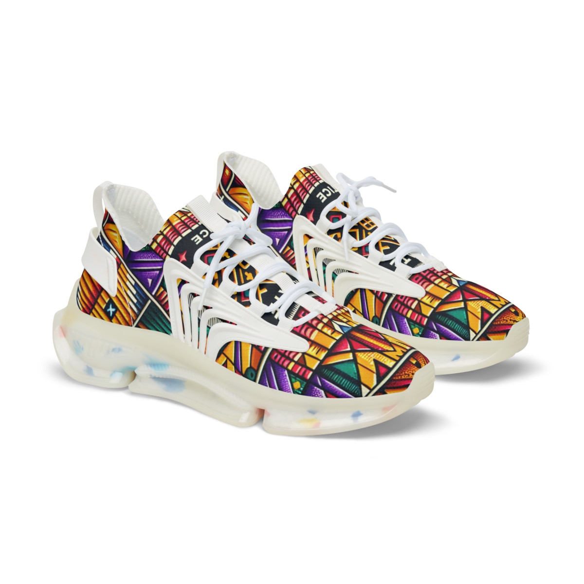 "AfroDazzle Kente Kicks" - Men's Mesh Sneaker
