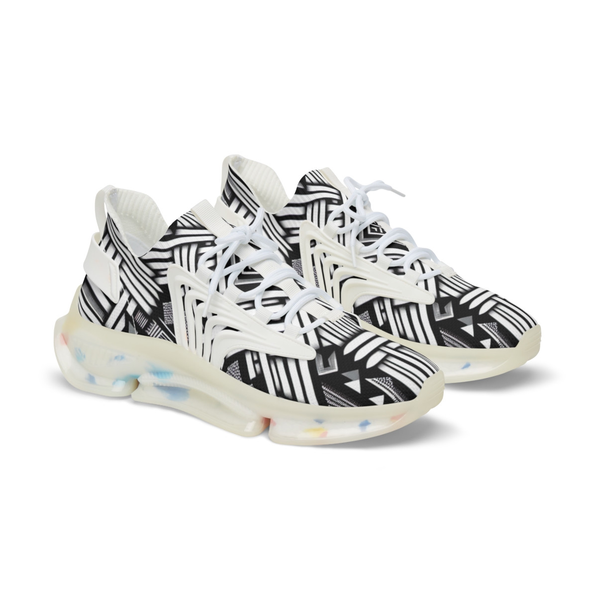 "Afrocentric KenteStride Kickers" - Men's Mesh Sneaker