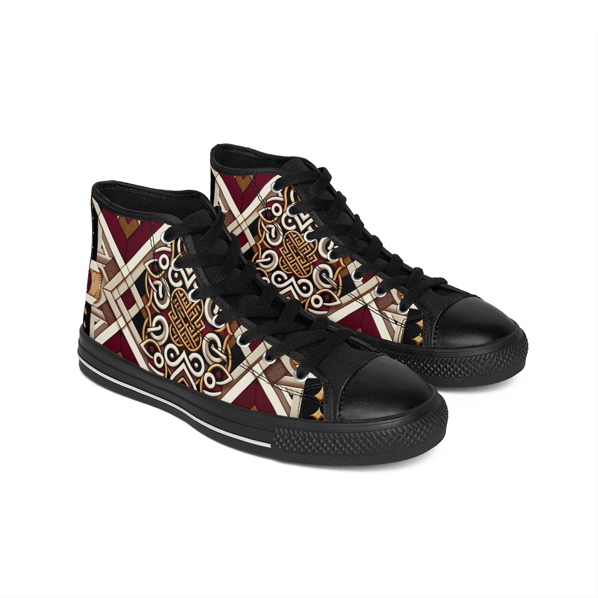 "AfroStride Kente Kicks" - Men's Classic Sneakers