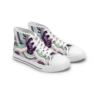 "HeritageStride Kente Kicks" - Womn's High top Sneakers