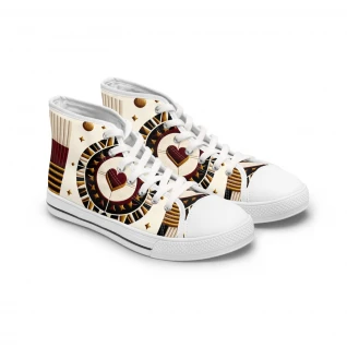 "AfroStride Kente Kicks" - Womn's High top Sneakers