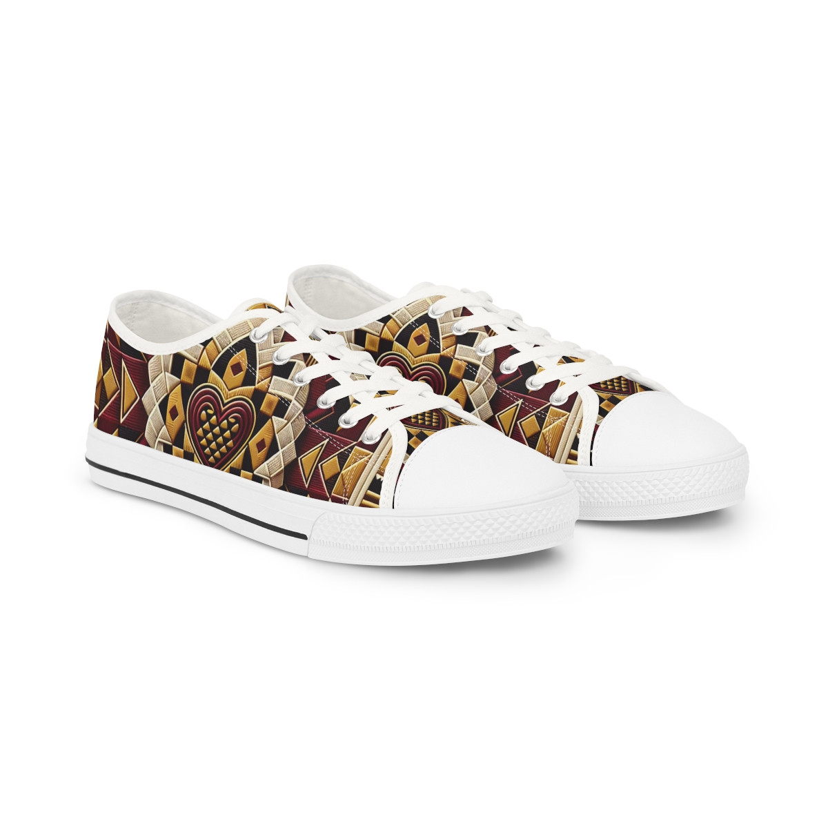 "AfroFusion Kente Kicks" - Men's Lowtop Sneakers