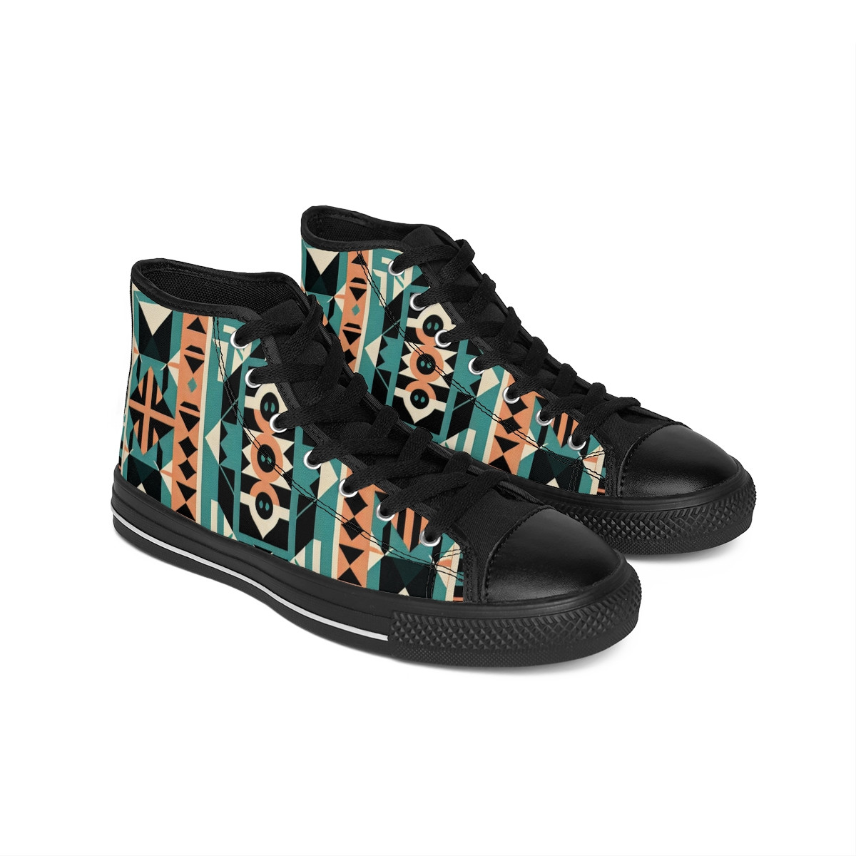 "AfroFusion Kente Kicks" - Men's Classic Sneakers