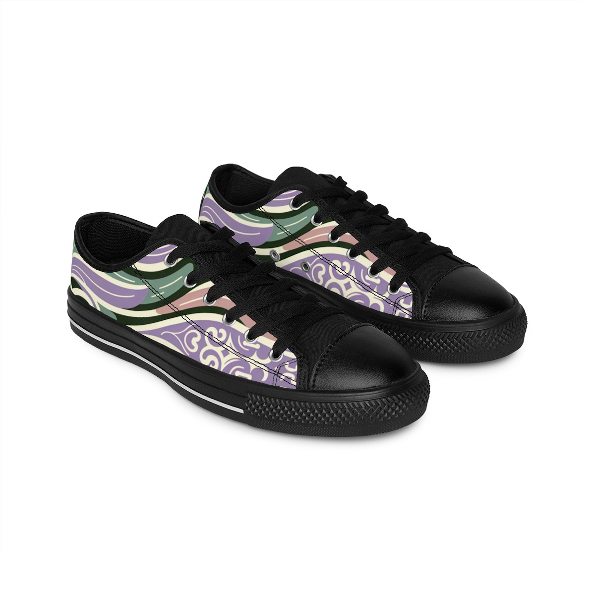 "Afro-Rhythm Kente Kicks" - Women's Sneakers