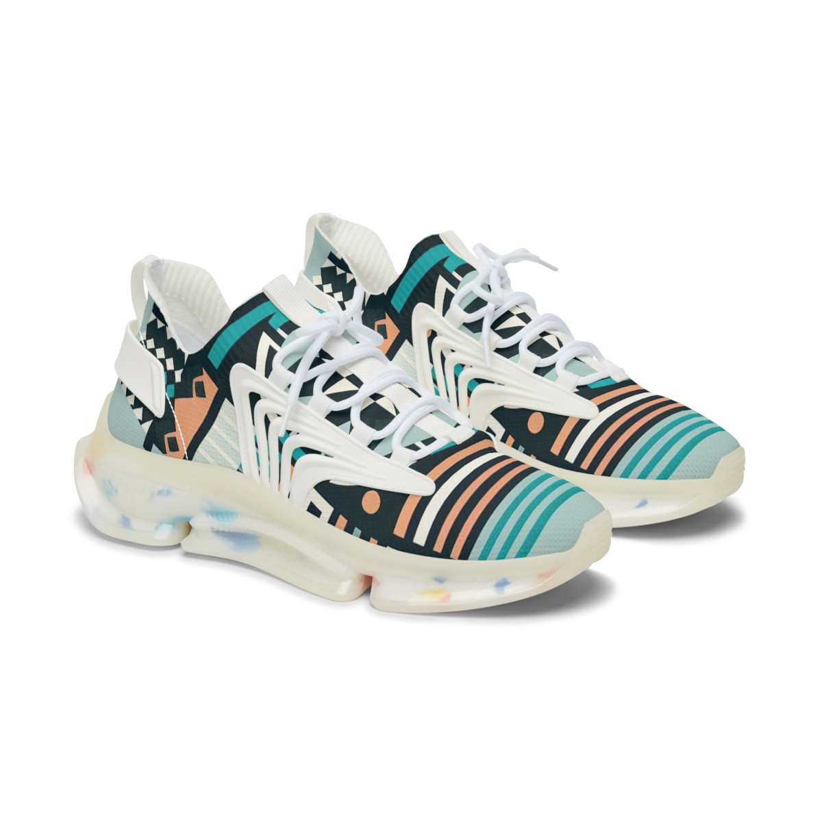 "HeritageStride Kente Kicks" - Women's Mesh Sneaker
