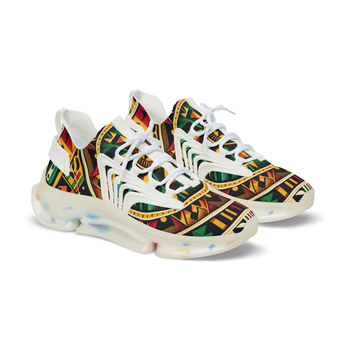 "AfroFusion Kente Kicks" - Men's Mesh Sneaker