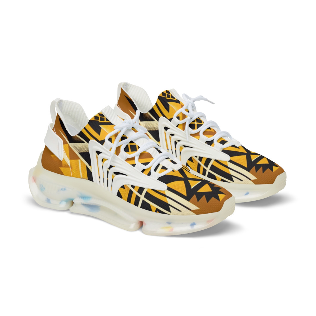 "AfroFusion Kente Kicks" - Men's Mesh Sneaker
