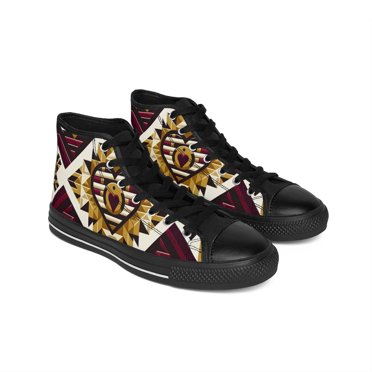 "AfroStride: Kente Kaleidoscope Kicks" - Men's Classic Sneakers