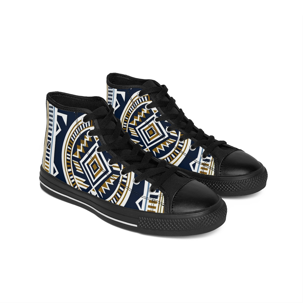 "AfroStride Kente Kicks" - Men's Classic Sneakers