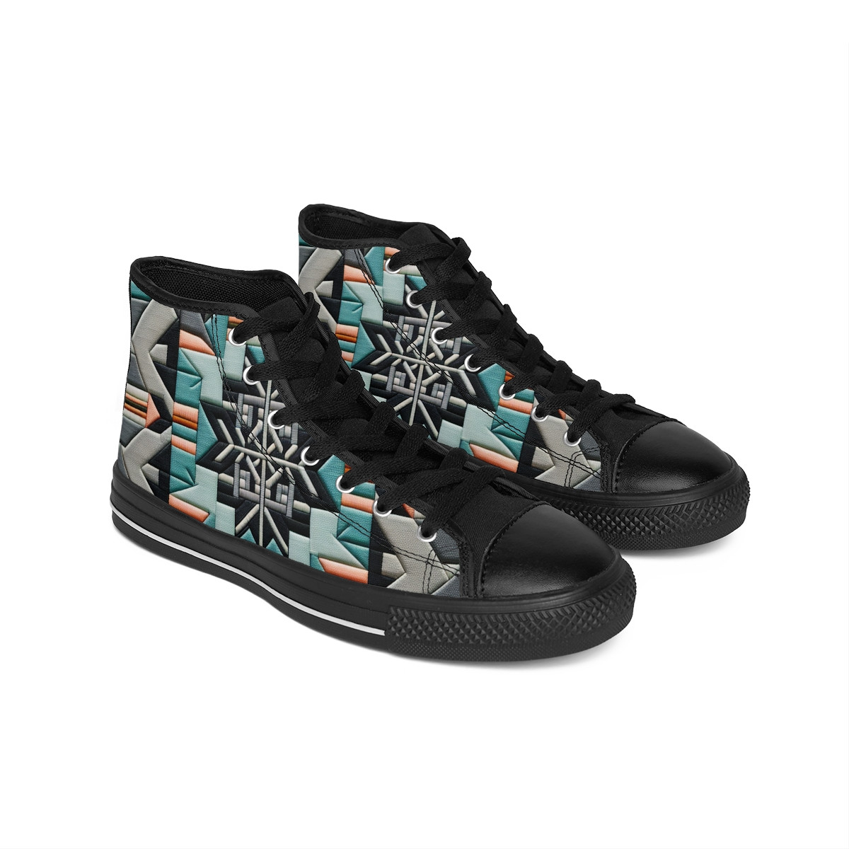 "AfroVibrance Kente Kicks" - Women's Classic Sneakers