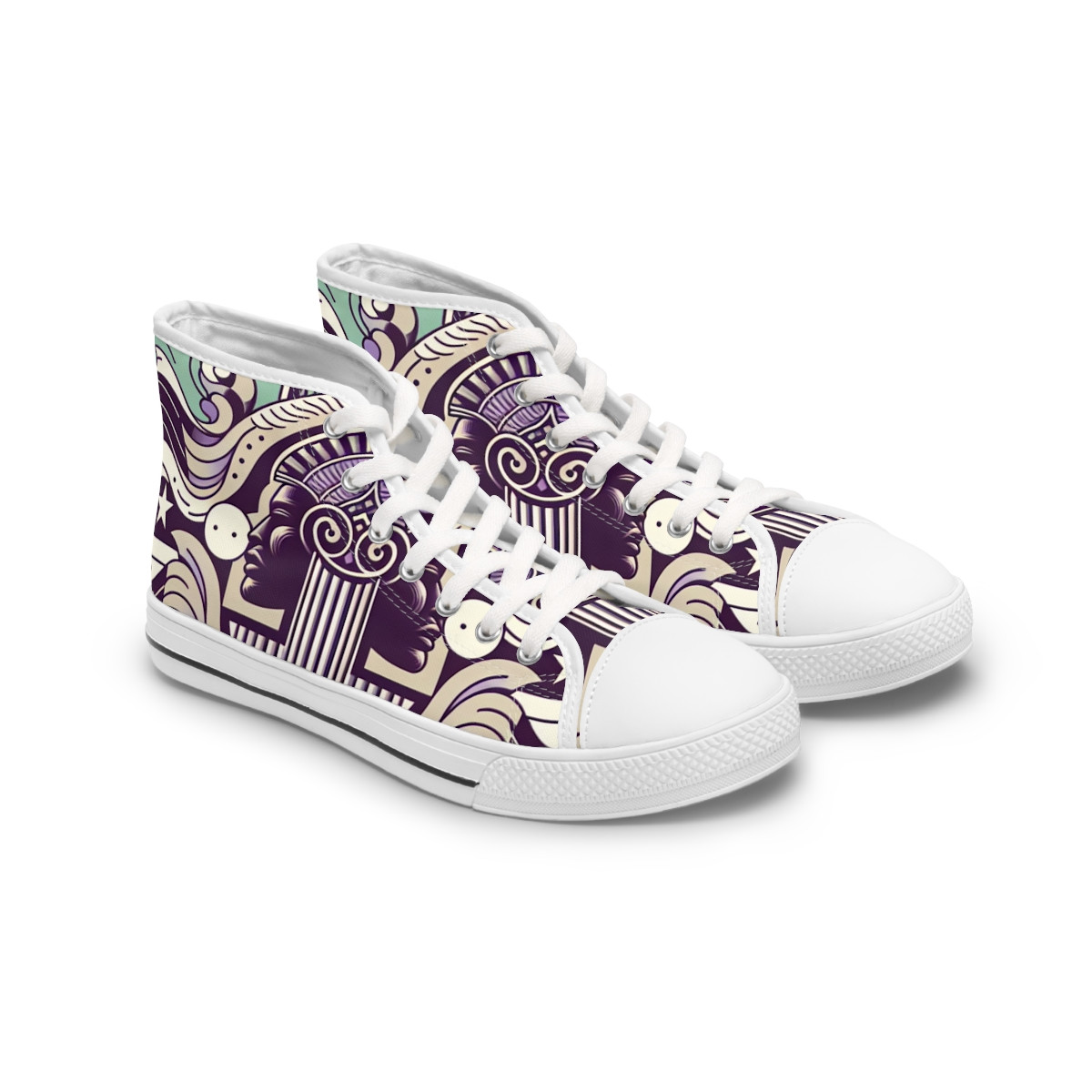 "AfroStride Kente Kicks" - Womn's High top Sneakers