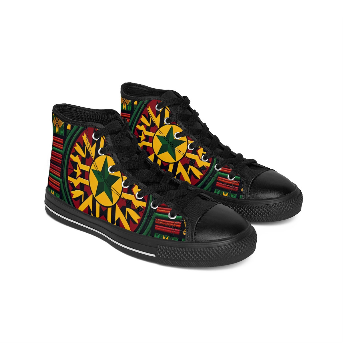 "AfroStride Kente Kicks" - Men's Classic Sneakers