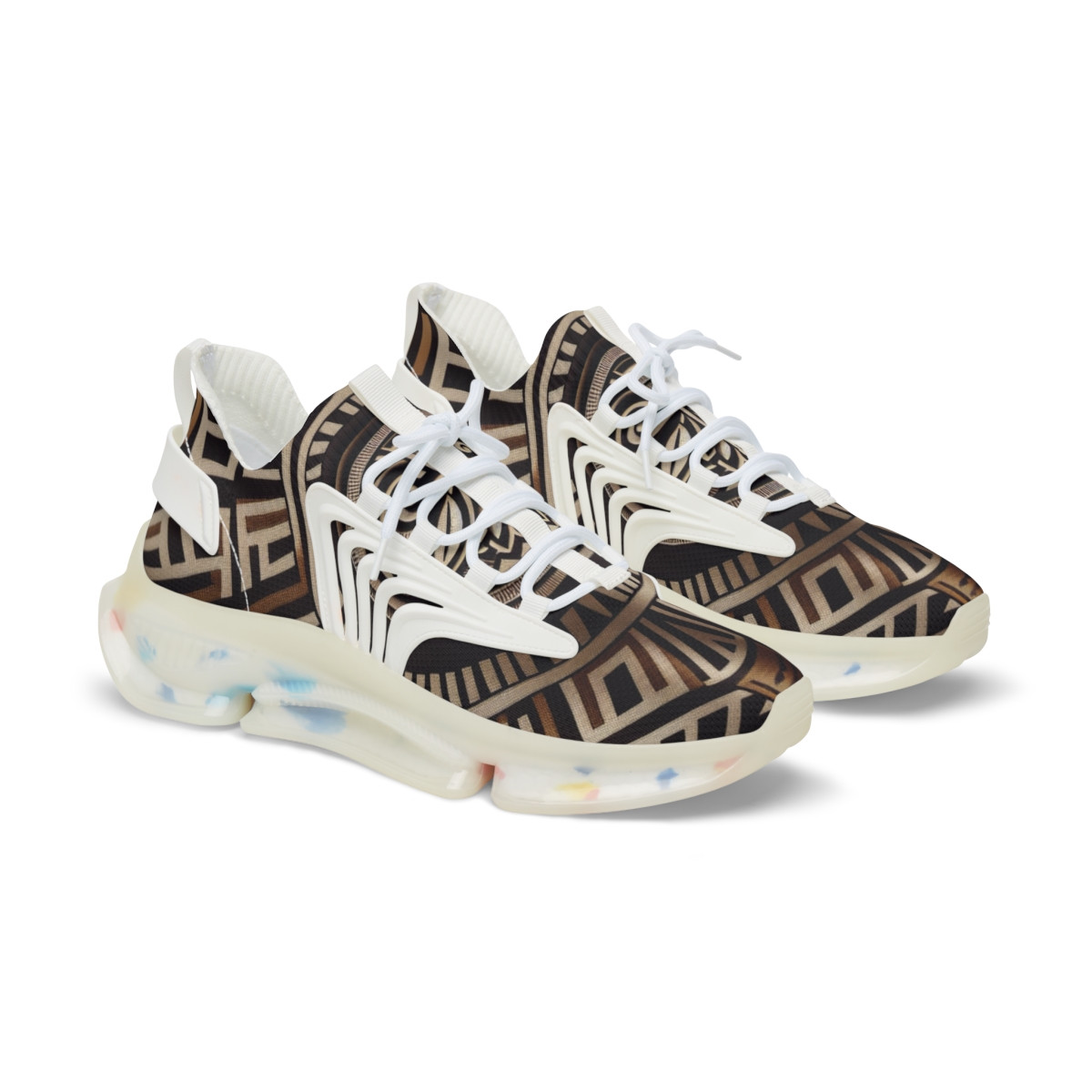 "AfroPulse Kente Kicks" - Men's Mesh Sneaker