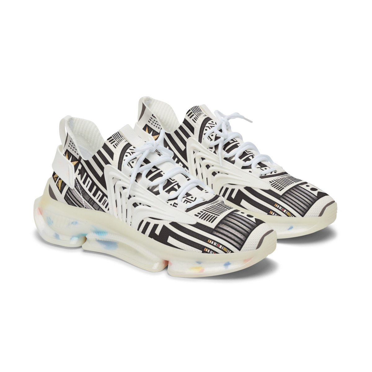"AfroStride Kente Kicks" - Women's Mesh Sneaker