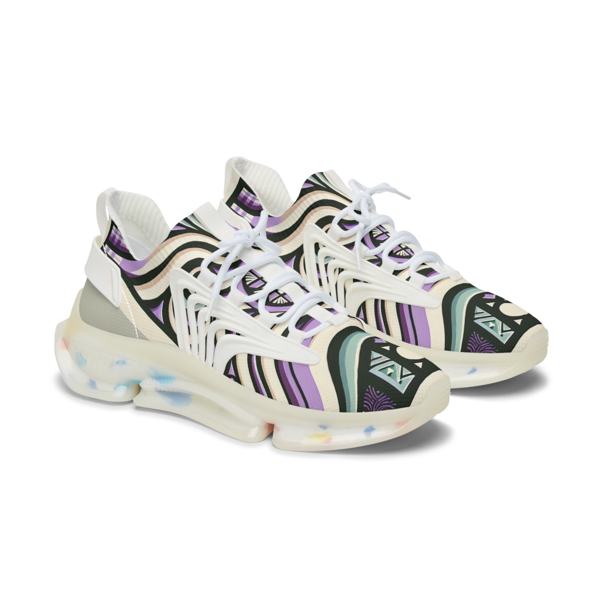 "Heritage Stride Kente Sneakers" - Women's Mesh Sneaker