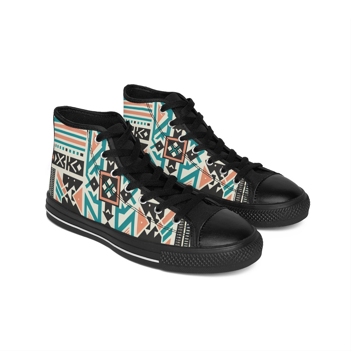 "AfroDazzle Kente Kicks" - Men's Classic Sneakers