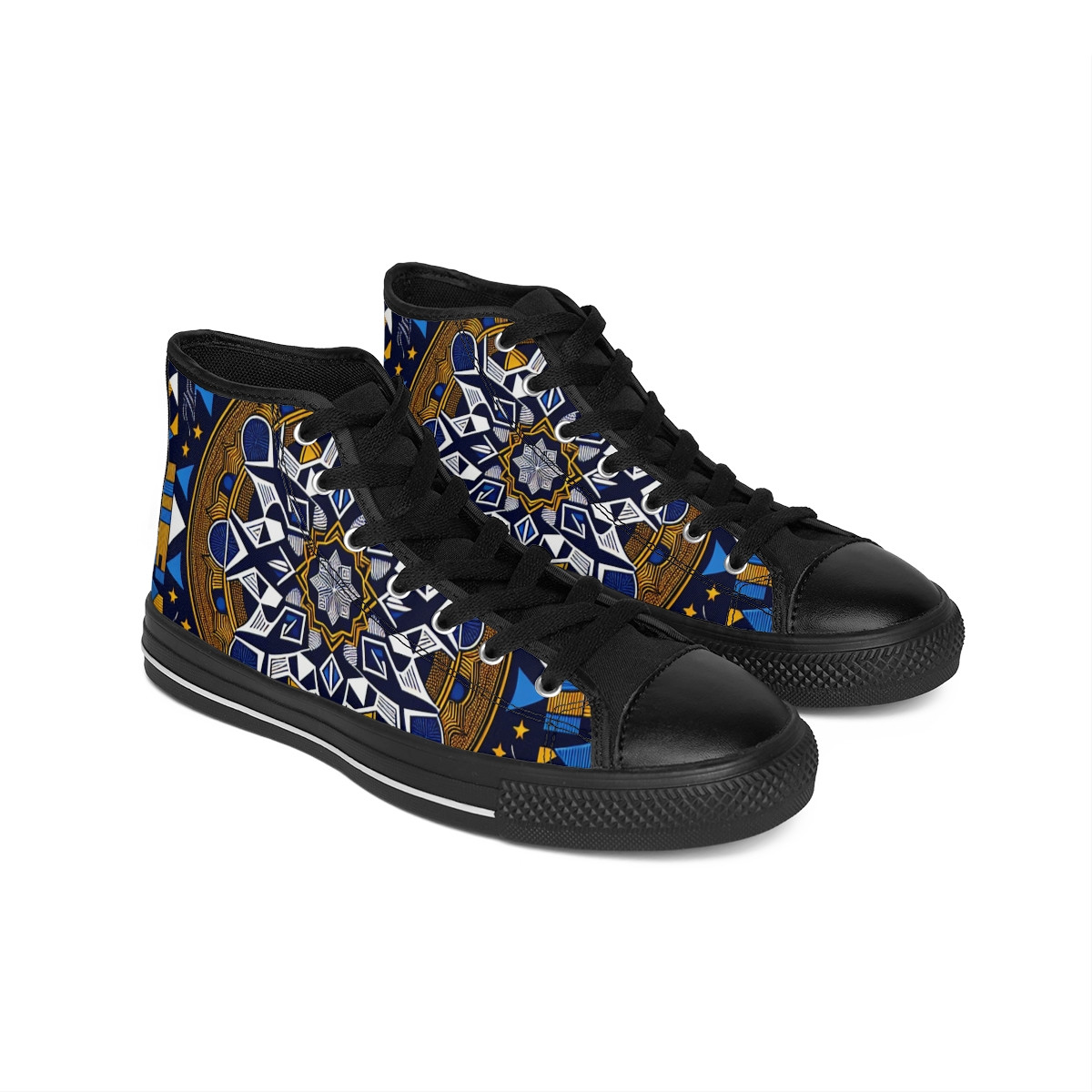 "African Pulse Kente Kicks" - Women's Classic Sneakers