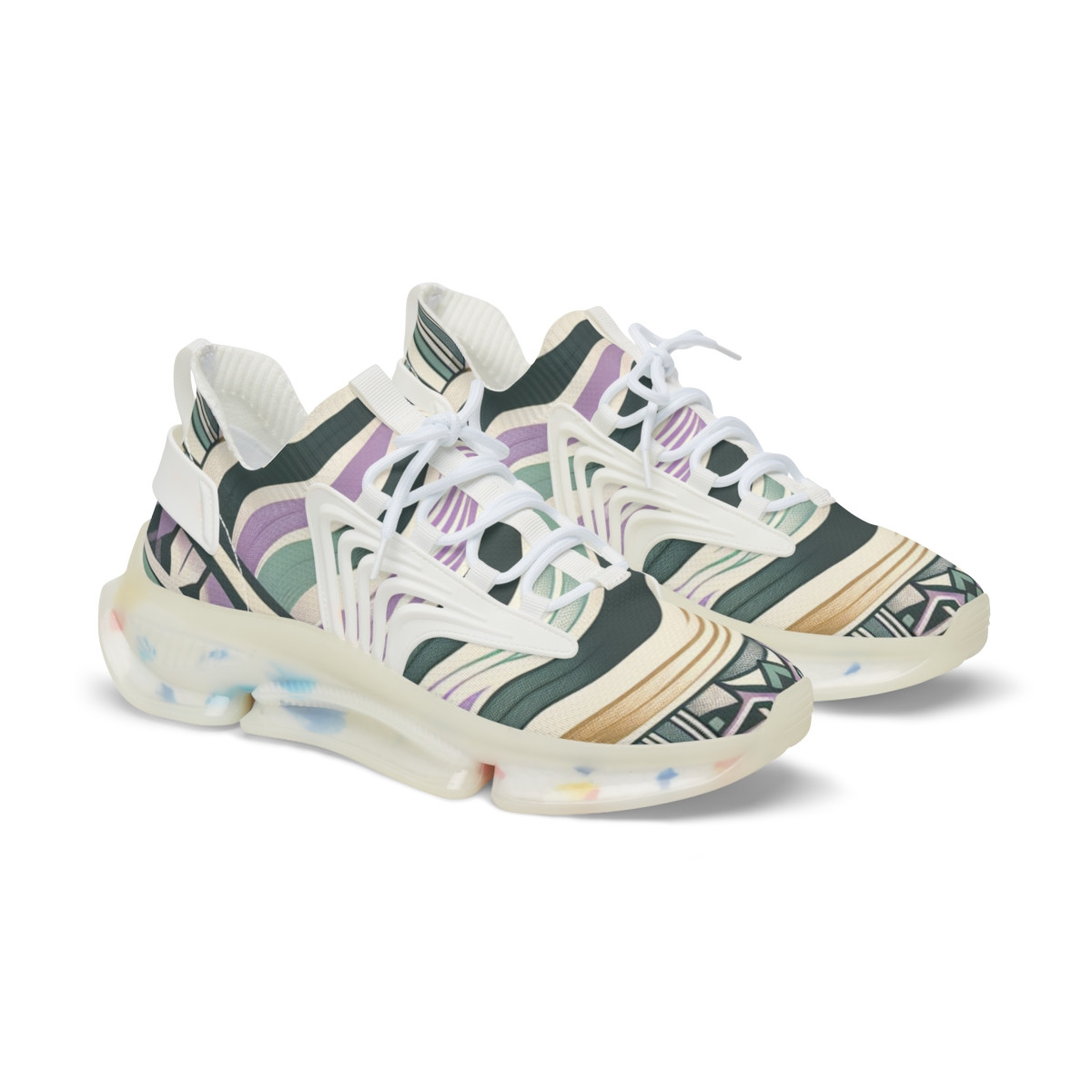 "AfroStride: Kente Kaleidoscope Sneakers" - Men's Mesh Sneaker