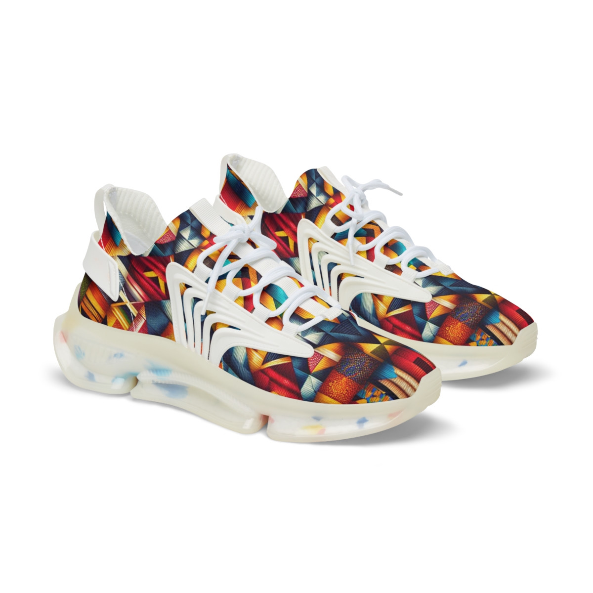 "AfroFusion Kente Kicks" - Men's Mesh Sneaker