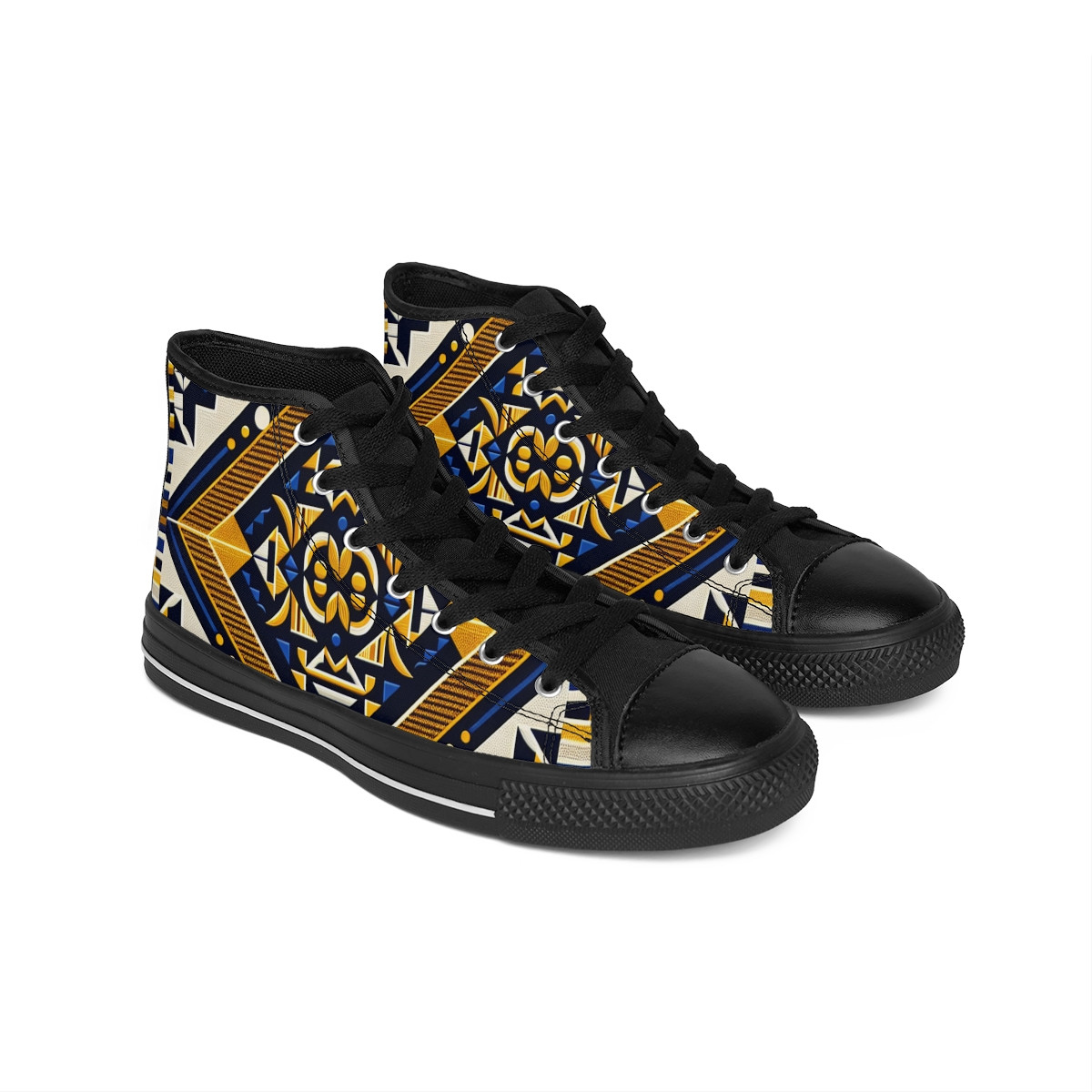 "AfroStride Kente Kicks" - Men's Classic Sneakers