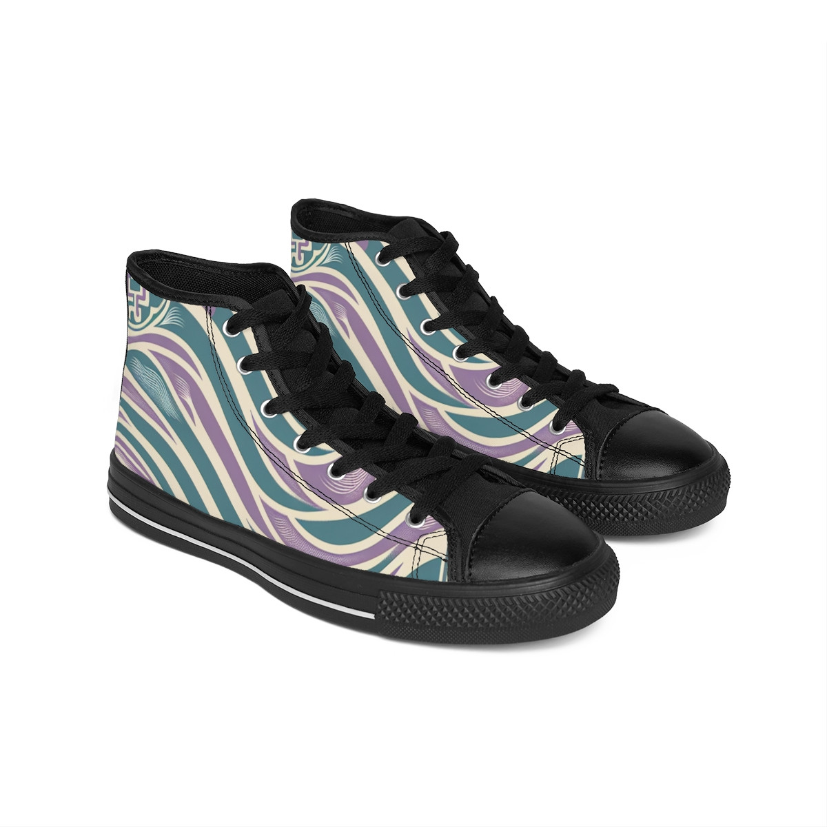 "Kente Kicks: AfroFusion Steps" - Women's Classic Sneakers