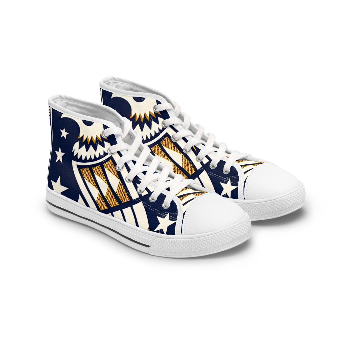 "AfroVibe Kente Kicks" - Womn's High top Sneakers