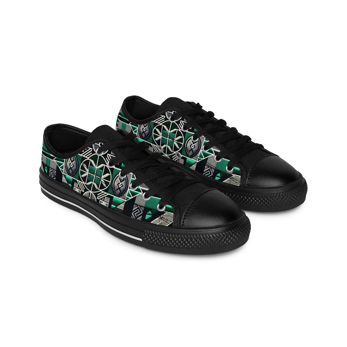 "AfroRhythm Kente Kicks" - Women's Sneakers