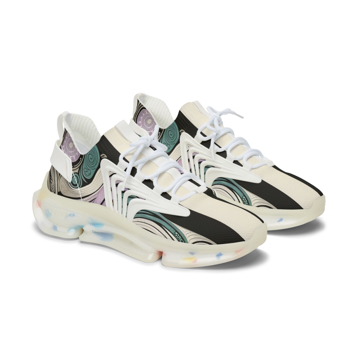 "KenteKicks: AfroFusion Footwear" - Women's Mesh Sneaker