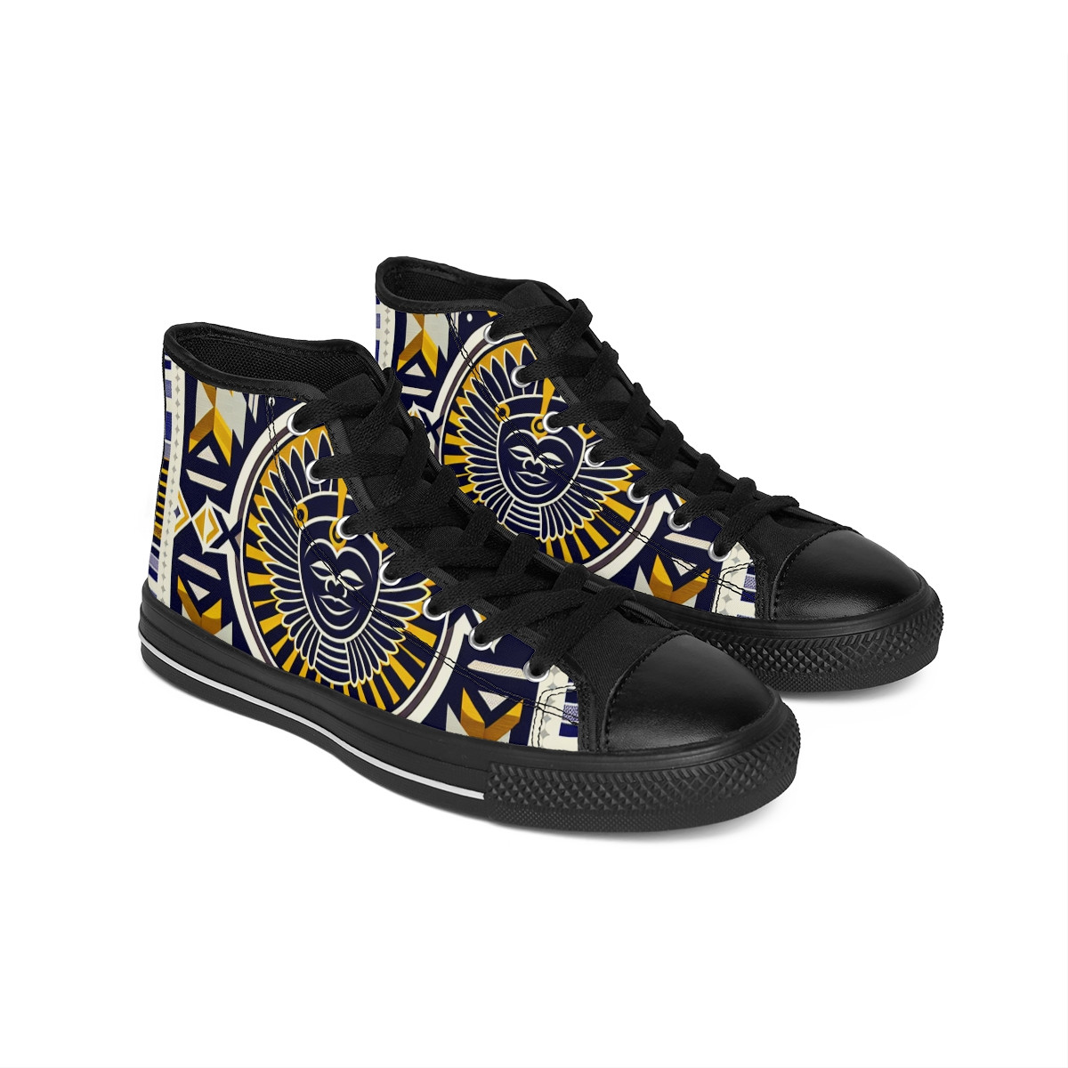 "AfroFusion Kente Kicks" - Women's Classic Sneakers