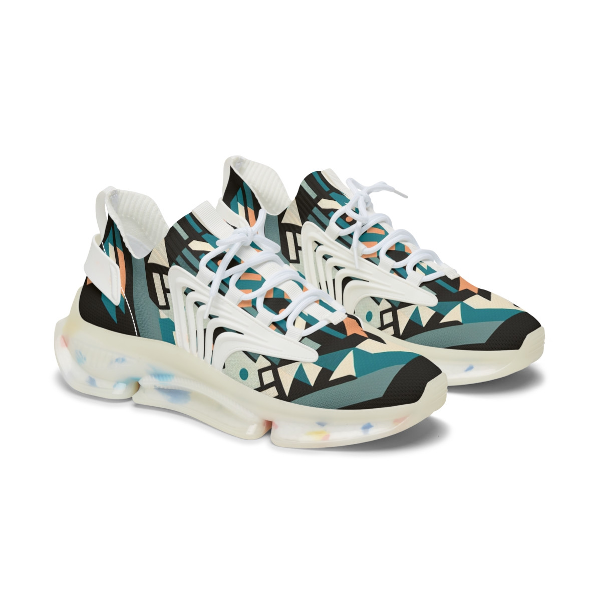 "AfroFusion Steps: Kente Kicks Edition" - Women's Mesh Sneaker