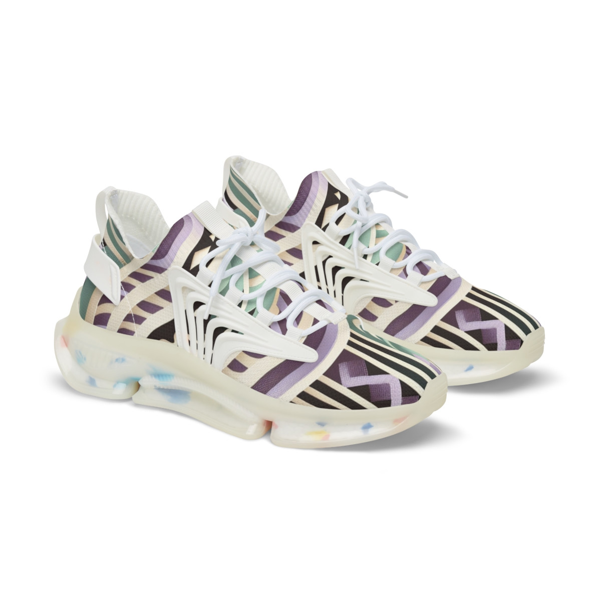 "AfroStride Royale Kente Kicks" - Men's Mesh Sneaker