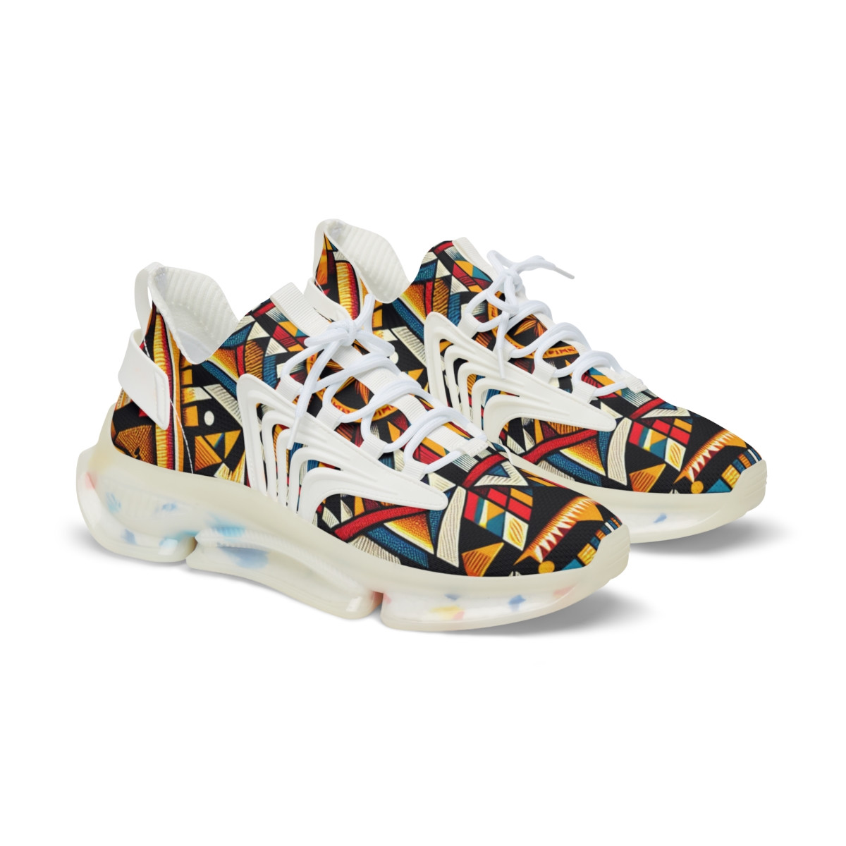 "Kente Kicks: Vibrant Soul Edition" - Men's Mesh Sneaker