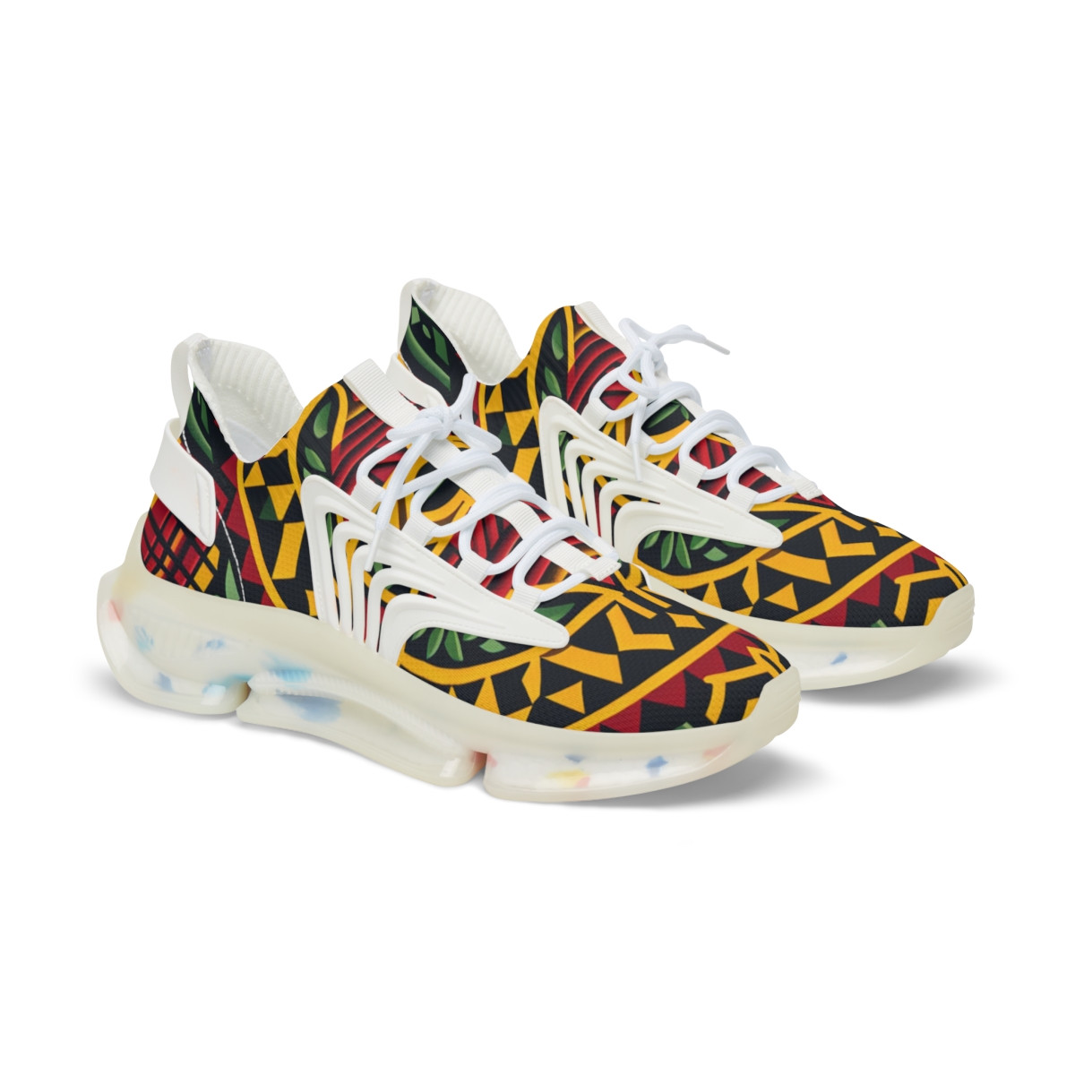 "AfroFusion Kente Kicks" - Men's Mesh Sneaker