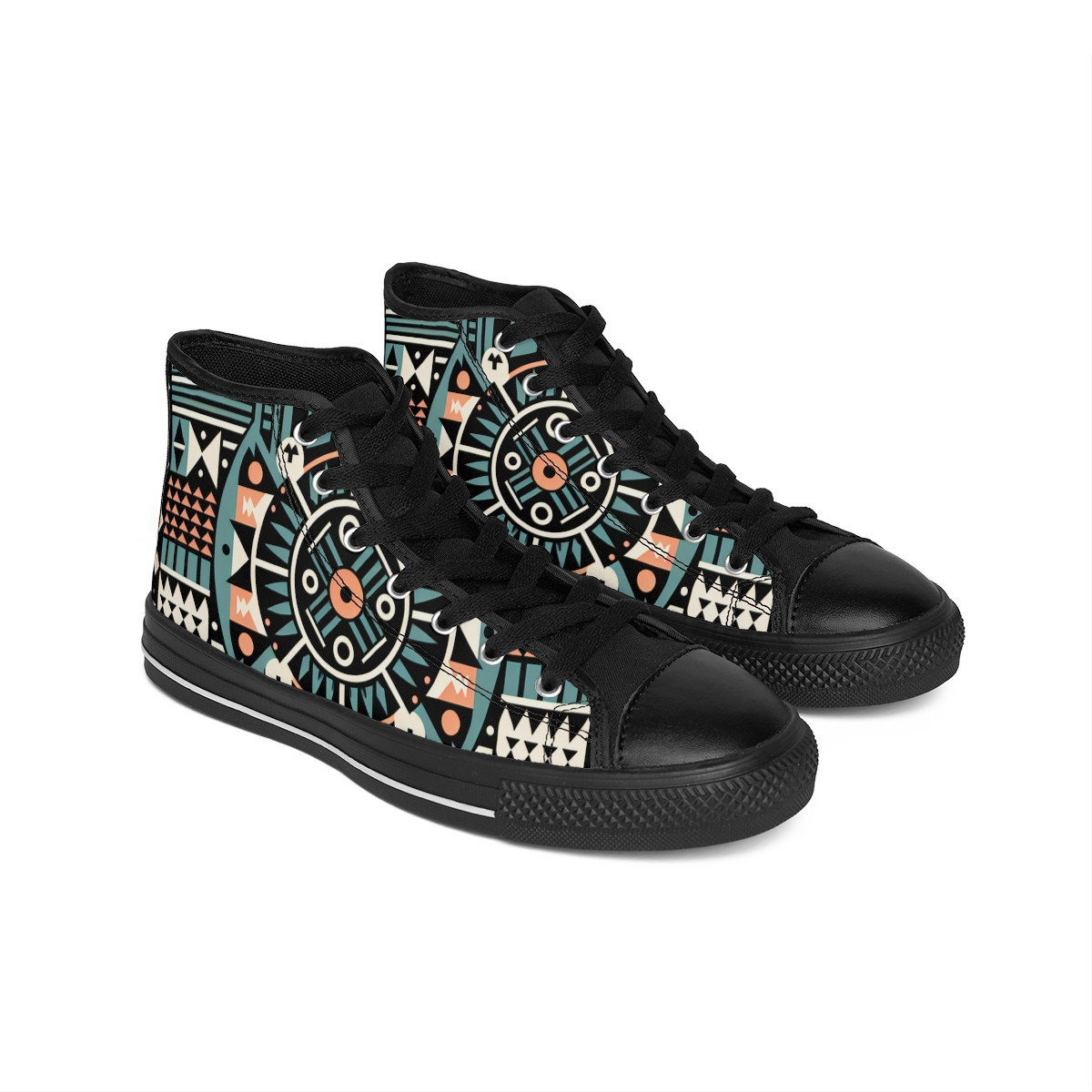 "AfroFusion Kente Kicks" - Women's Classic Sneakers