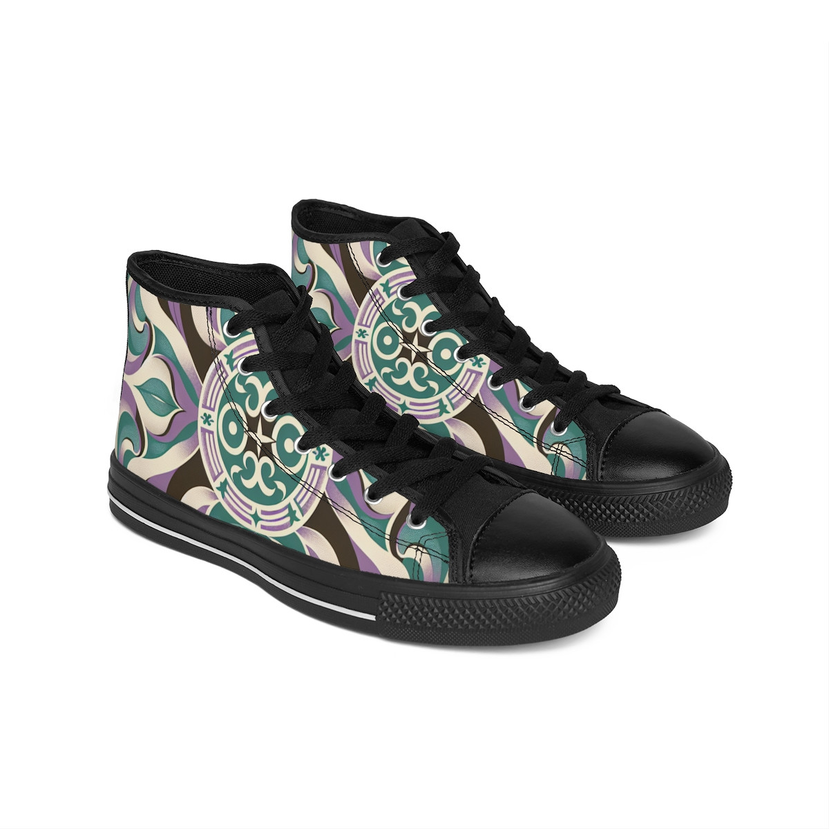 "AfroFusion Kente Kicks" - Women's Classic Sneakers