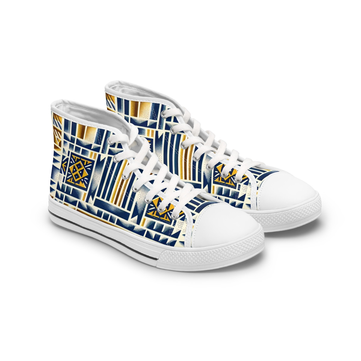 "AfroVerve Kente Kicks" - Womn's High top Sneakers