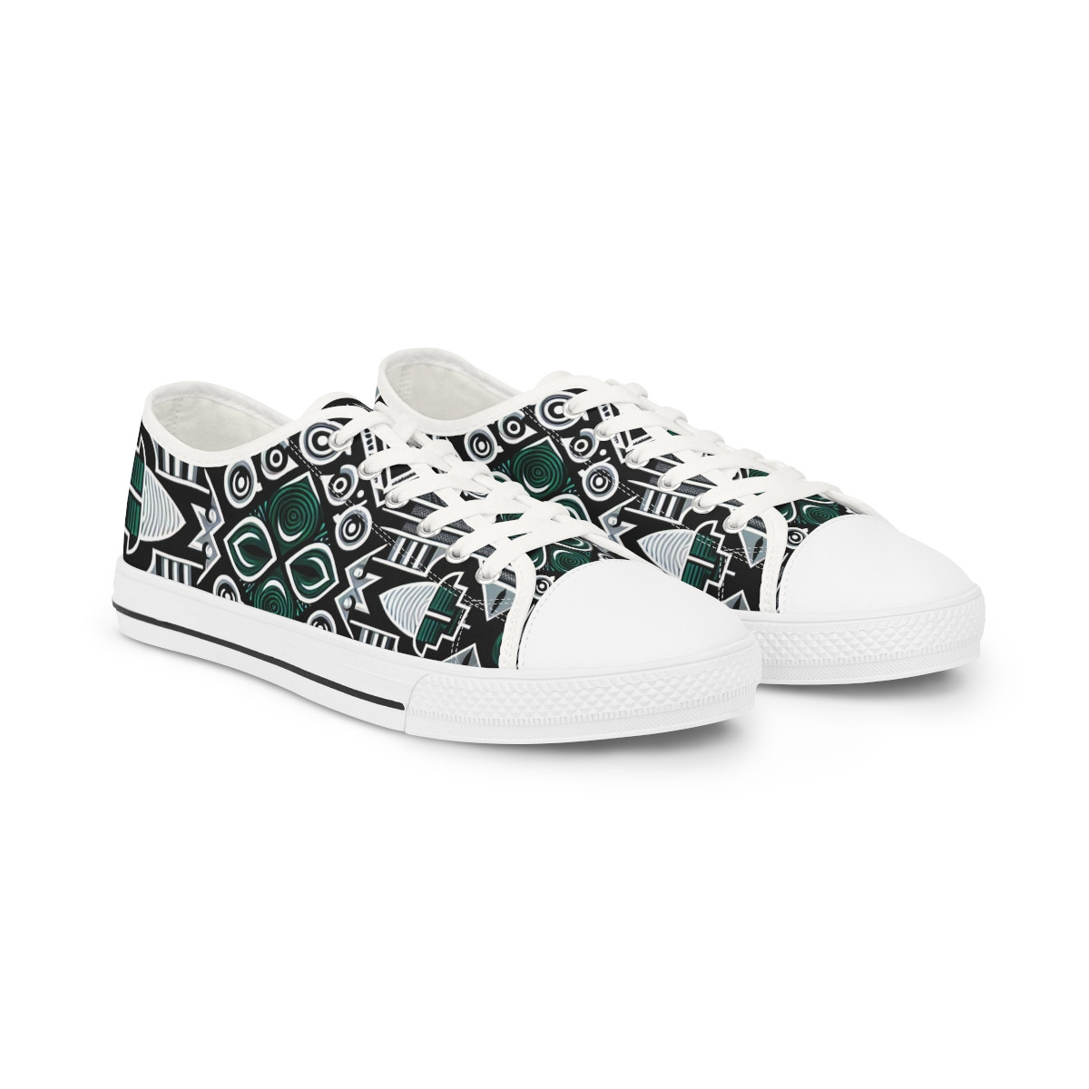"Kente Kicks: Afro-Pulse Edition" - Men's Lowtop Sneakers