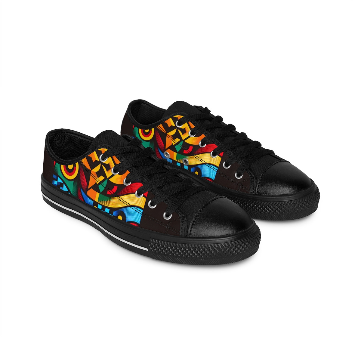 "AfroDazzle Kente Kicks" - Men's Sneakers