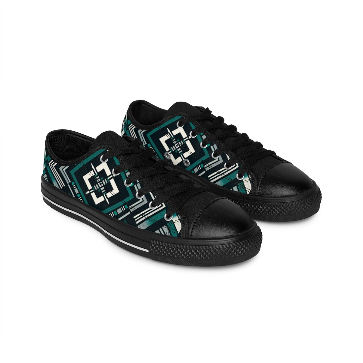 "Heritage Stride: Afro-Fusion Kente Sneakers" - Women's Sneakers