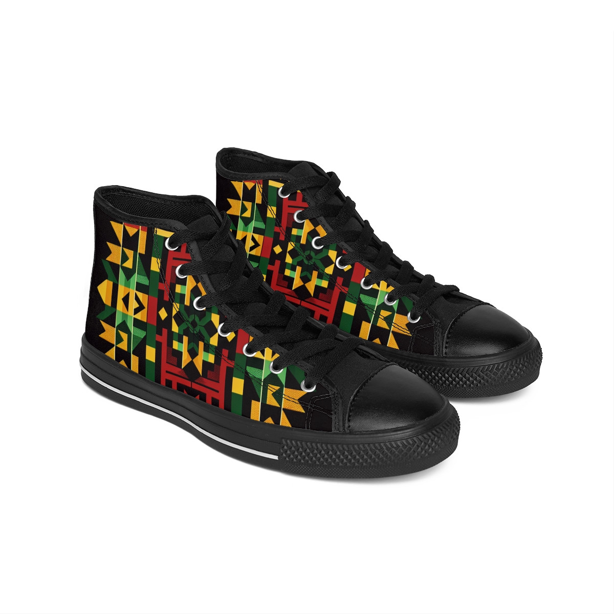 "AfroStride Kente Kicks" - Men's Classic Sneakers