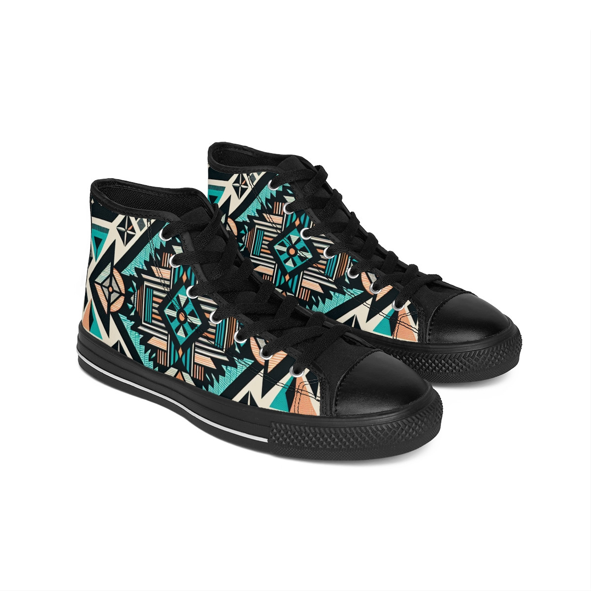 "AfroFusion Kente Kicks" - Men's Classic Sneakers