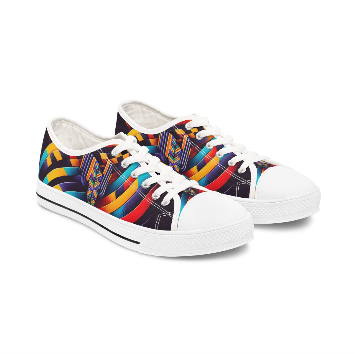 AfroFusion Kente Kicks - Women's Lowtop Sneakers